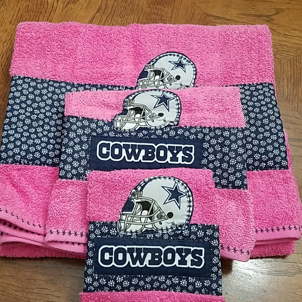 Handmade Cowboys bath towel set
